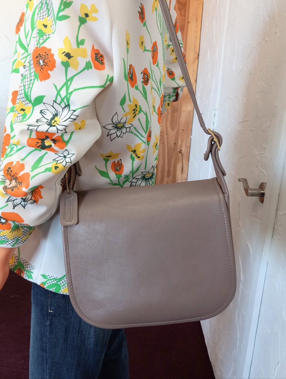 Coach NYC Bonnie Cashin #9170 Classic Pouch, Taupe-Grey